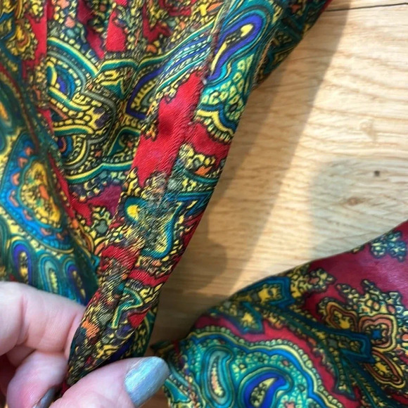 Vtg Victoria’s Secret Robe Gold Label Paisley Terrycloth OSFM - Picture 7 of 8